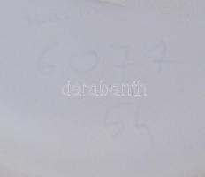 Herendi fehér bonbonier, plasztikus fogóval, masszába nyomott jelzéssel, hibátlan, d: 8 cm