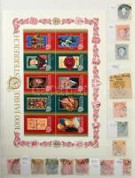 1860-1980 Uralkodók, fáraók motívum bélyegek és forgalmi bélyegek, összesen 990 db, 8 lapos, A/4-es,...