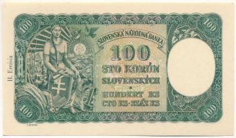 Szlovákia 1940. 100K II. kiadás, "A8 719074" T:UNC,AU
Slovakia 1940. 100 Korun 2nd issue,...