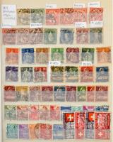 Svájc 1882-2005 Sorok, önálló értékek, összefüggések, 3 db blokk + egy levél, 8 lapos, közepes berakóban