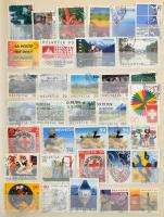 Svájc 1882-2005 Sorok, önálló értékek, összefüggések, 3 db blokk + egy levél, 8 lapos, közepes berak...