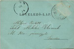 1901 Villány, látkép este holdfényben. Schwarz Manó kiadása (b)