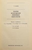 Tosio Kato: Perturbation Theory for Linear Operators. Moszkva, 1972, Izdatelstvo Mir, 740 p. Orosz nyelven. Kiadói műbőr-kötés. / In Russian language. Hardcover.