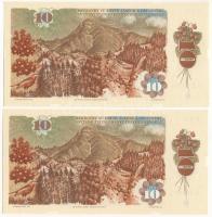Csehszlovákia 1986. 10K (2x) sorszámkövetők "P 10 838969 - P 10 838970" T:AU
Czechoslovak...