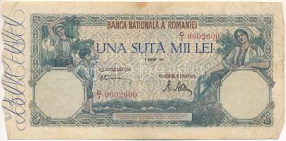 Románia 1945. 100.000L "C/1 0602600" T:F,VG Romania 1945. 100.000 Lei "C/1 0602600" C:F,VG Krause P#58a