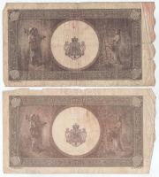 Románia 1941. 500L (2x) + 1944. 5000L + 1945. 5000L + 10.000L + 1946. 10.000L T:F,VG, az 1945. 10.00...