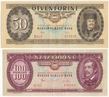 1980. 100Ft + 1983. 50Ft T:F, szép papír Adamo F23, F37