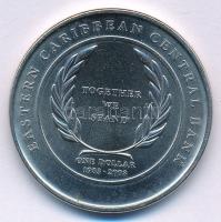 Kelet-Karibi Államok 2008. 1$ Cu-Ni "A Központi Bank alapításának 25. évfordulója" (5xklf) T:AU Eastern Caribbean States 2008. 1 Dollar Cu-Ni "25th Anniversary of the Central Bank" (5xdiff) C:AU