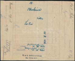 1918 Az S.M.S. Hebe - Dunai Flottila hajó kézzel írt elismervénye, ritka hajópecséttel   Handwritten document from S.M.S. Hebe dated 27/VI/1918. It appears to be an invoice Seal: K. u. k. Schifffahrtsabteilung der Ostarmee This seal of the DL 2e type is not listed in Kalis/Kohl