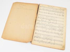 ca 1920 Homonnay Lajos zeneszerző kézzel írt kottafüzete több művel. 40 oldalon