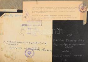 1956 Cziglényi László: Védd kenyerünket a tűzikártól. Vegyes technika, papír, egyenként 21x15 cm Kar...