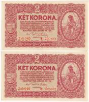 1920. 2K csillagos sorszámmal (2x) sorszámkövetők "2ab040 * 702681 - 2ab040 * 702682" T:AU Adamo K7/1