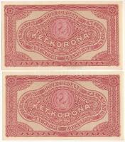 1920. 2K csillagos sorszámmal (2x) sorszámkövetők "2ab040 * 702681 - 2ab040 * 702682" T:AU...