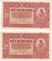 1920. 2K csillagos sorszámmal (2x) sorszámkövetők "2ab040 * 702563 - 2ab040 * 702564" T:AU Adamo K7/1