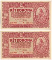 1920. 2K csillagos sorszámmal (2x) sorszámkövetők "2ab029 * 758237 - 2ab029 * 758238" T:AU Adamo K7/1