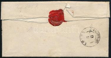 1853 Portós levél / Unpaid cover "SIROKA" (Gudlin 400 p)