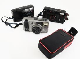 3 darab fényképezőgép: Braun C35 AF + Minolta Riva Zoom 140EX + Yashica Expression AF Plus