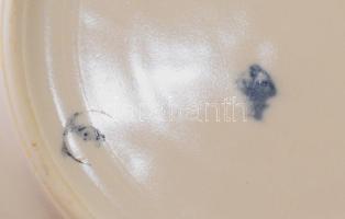 Zsolnay 6 darabos tollazott mélytányér szett, jelzett, kopással, d: 24 cm