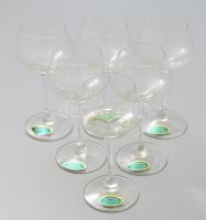 Romanart francia borospohár készlet, jelzett, 6 darab, hibátlan, m: 17 cm