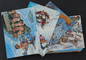 50 db MODERN humoros üdvözlőlap / 50 modern humour greeting art postcards