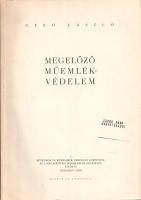 Gerő László: Megelőző műemlékvédelem. Budapest, 1950. A Múzeumok és Műemlékek Országos Központja és a Magasépítési Tudományos Egyesület kiadása (Budapest-nyomda). 39 + [1] p. Egyetlen kiadás. Gerő László (1909-1995) építész, műemlékvédő, az óbudai amfiteátrum, a budai várnegyed, a szigligeti és nagyvázsonyi vár, a sárospataki Vörös-torony és számos más műemlék helyreállítója. Szövegközti felvételekkel, homlokzat- és alaprajzokkal gazdagon illusztrált, kézirat gyanánt készült munkája a hazai műemlékvédelem elveit ismerteti, jó és rossz példáit lajstromozza. Az első borítófedélen hagyatéki bélyegzés, "Zádor Anna hagyatékából" felirattal. Poss.: Zádor Anna. [Zádor Anna (1904-1995) művészettörténész, műemlékvédő, egyetemi tanár, szerkesztő, fő kutatási területe a klasszicizmus és romantika művészettörténete és történeti építészete.) Fűzve, feliratozott kiadói borítóban, jó példány.