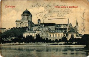 1910 Esztergom, Prímási palota a Bazilikával. W.L. Bp. 3565. (fa)