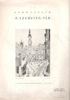 Gerő László: A Szervita-tér. Budapest, 1947. (Budapest Székesfővárosi Irodalmi és Művészeti Intézet - Budapest székesfőváros házinyomdája). 10 + [2] p. Folio. Egyetlen kiadás. Gerő László (1909-1995) építész, műemlékvédő, az óbudai amfiteátrum, a budai várnegyed, a szigligeti és nagyvázsonyi vár, a sárospataki Vörös-torony és számos más műemlék helyreállítója. Felvételekkel, alaprajzokkal és homlokzatrajzokkal gazdagon illusztrált tanulmányában a pesti belvárosban 1688-tól jelen levő szervita atyák építtetői tevékenységét tekinti át: a pesti barokk építészet nagyszerű példájaként a török mecset romjaiból 1725 körül felépülő Szent Anna-templom értékeit méltatja, majd a templom által uralt tér urbanisztikájának két évszázados történetét vázolja. A templom terének épületei a második világháborúban komoly sebeket kaptak, kiadványunk végén a tér urbanisztikai újratervezésének dokumentumai. Tanulmányunk képaláírásai magyar, orosz, angol és francia nyelven készültek, a munka végén orosz, angol és francia nyelvű rezümé. Az első borítófedélen hagyatéki bélyegzés, "Zádor Anna hagyatékából" felirattal. (A "Budapest" könyvtára. 9. szám.) Poss.: Zádor Anna. [Zádor Anna (1904-1995) művészettörténész, műemlékvédő, egyetemi tanár, szerkesztő, fő kutatási területe a klasszicizmus és romantika művészettörténete és történeti építészete.) Fűzve, illusztrált, enyhén elszíneződött, enyhén gyűrött kiadói borítóban.