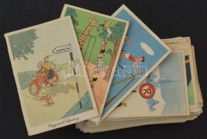 145 db MODERN retro grafikai képeslap / 145 modern retro graphic postcards