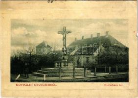 Devecser, Esterházy tér. Horváth József kiadása W.L. Bp. (vágott / cut)