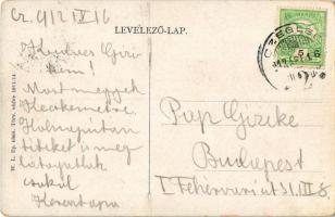 1912 Cegléd, Református templom. W.L. Bp. 6565. (kopott sarkak / worn corners)