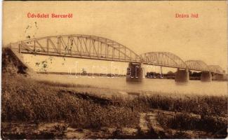 Barcs, Dráva híd. W.L. 140. + "BROD - NAGY-KANIZSA 25. SZ." vasúti mozgóposta bélyegző (EK)