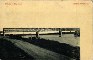 Barcs, Dráva vasúti híd. W.L. 230. (EK)