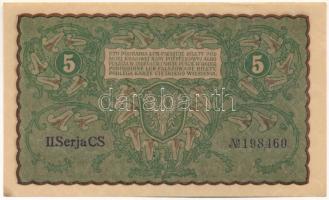 Lengyelország 1919. 5M "CS 198,460" T:AU,XF
Poland 1919. 5 Marek "CS 198,460" C...