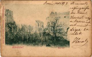 1905 Rezi-vár (Keszthelyi-fennsík), várrom. Mérei Ignác kiadása (kis szakadások / small tears)