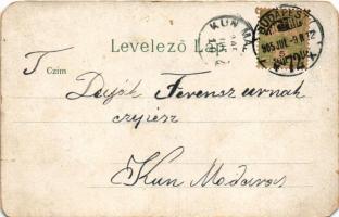 1905 Budapest, Lánchíd, Országház, Parlament, Bazilika. litho (EM)