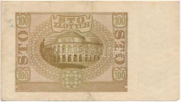 Lengyelország 1940. Német megszállás 100Zl "D 4313044" T:F
Poland 1940. German Occupation...