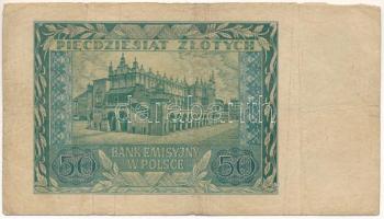Lengyelország 1940. Német megszállás 50Zl "D 0697291" T:VG
Poland 1940. German occupation...