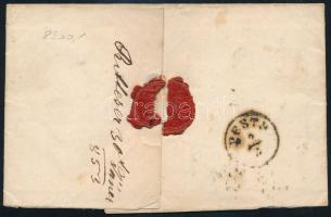 1853 3kr és 6kr levélen / on cover "ESSEGG" - Pest