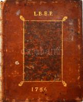 Balassa [Ferenc], Franciscus: Casulae S. Stephani regis Hungariae vera imago et expositio, quas publica luce donavit Franciscus Balassa, de Balassa Gyarmath in collegio regio Theresiano S. J. historiae, physicae, ethicae, et matheseos, studiosus, ex iisdem scientiis anno M. DCC. LIV. mense Octobri publicum tentamen subiturus. Viennae Austriae [Bécs], 1754.,Typis Joannis Thomae Trattner, 12+ 58+32 p. + 1 (a királyi palástot ábrázoló, kihajtható rézmetszet, szakadt) t. Egyetlen kiadás. Latin nyelven. Korabeli aranyozott egészbőr-kötés, "L. B. E. P. 1756" felirattal a borítón", kopott borítóval, kissé sérült gerinccel, possessori bejegyzésekkel (hátsó szennylapon Móra Gábor 1936), a címlapon bejegyzésekkel, foltos szennylapokkal és előzéklapokkal, szakadt metszettel.
