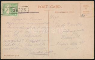 ~1910 Képeslap "SZERED P.U." pályaudvari bélyegzéssel