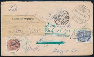 1942 Levél Nagybányára, majd Budapestre továbbküldve 10 db Portó bélyeggel, kézbesítési előjegyzéssel