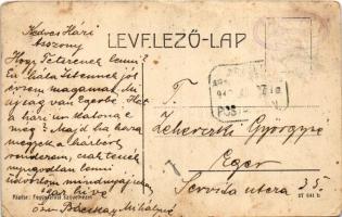 1917 Aszaló, látkép, templomok. Fogyasztási szövetkezet kiadása (EK)