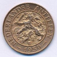 Holland-Antillák 1959. 2 1/2c bronz T:AU Netherlands Antilles 1959. 2 1/2 Cents bronze C:AU Krause KM#5