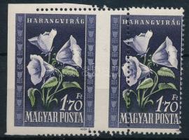 1950 Virág I. 1,70Ft pár látványosan elfogazva / shifted perforation