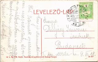 1911 Csurgó, Somogy-Csurgó; Széchenyi tér, Magyar Korona szálloda, Járási Bank és Takarékpénztár, Já...