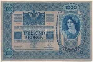 1902. 1000K piros "MAGYARORSZÁG" felülbélyegzéssel, "1323 59454" T:F, szép papír...