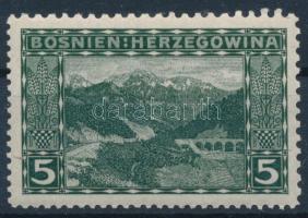 1906 5H bélyeg 10:10:12:12 vegyes fogazással