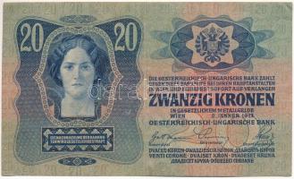 1913. 20K "2223 193056", felülbélyegzés nélkül T:XF
Adamo K17