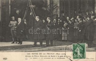 Lyon the arrival of Prince Alexander of Serbia ath the railway station
