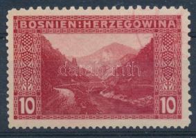 1906 10H bélyeg 10:10:12:12 vegyes fogazással